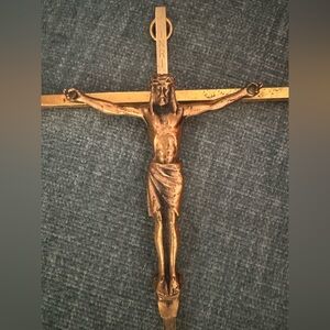 Vintage brass  Crucifix Wall Decor